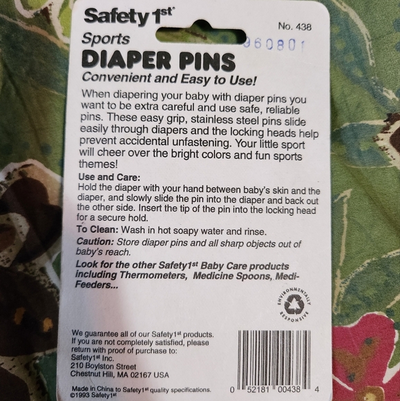 Vintage Sports Diaper pins - Picture 2 of 2
